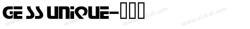 GE SS Unique字体转换